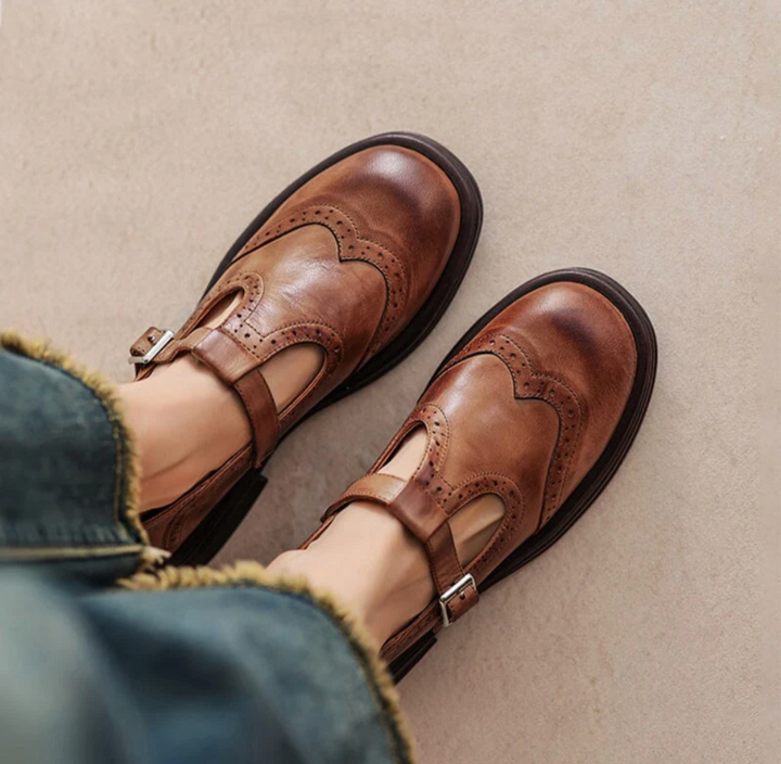 Elva|Élégantes Mary Janes en cuir